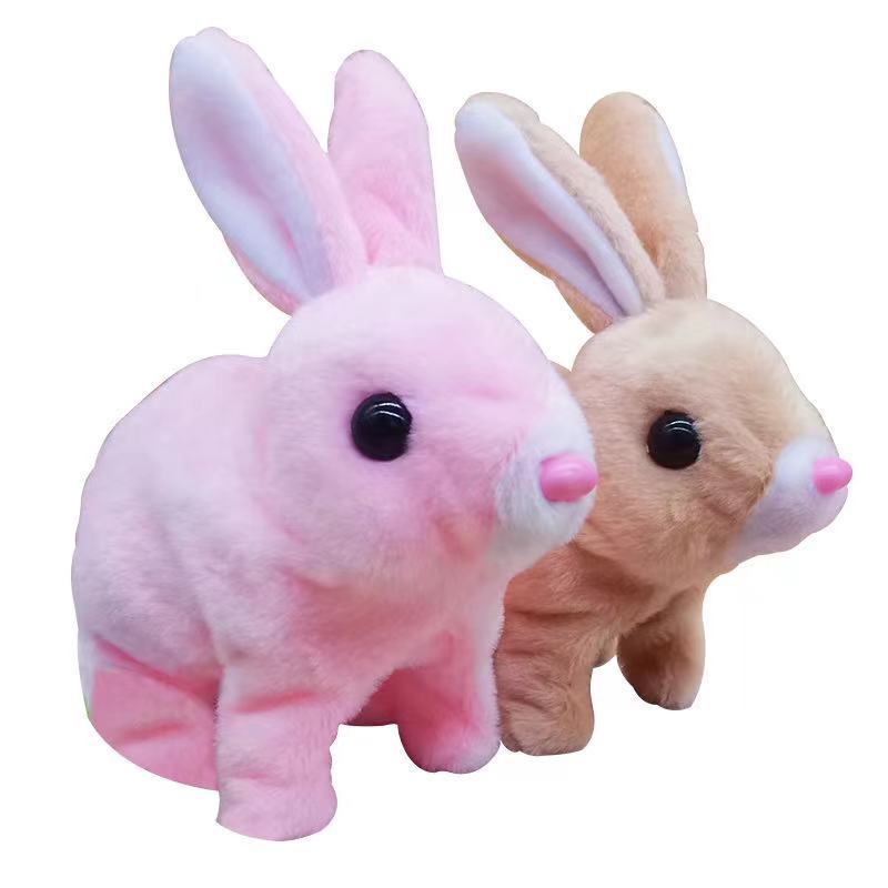 Simulation Pet Plush Electric White Rabbit Toys